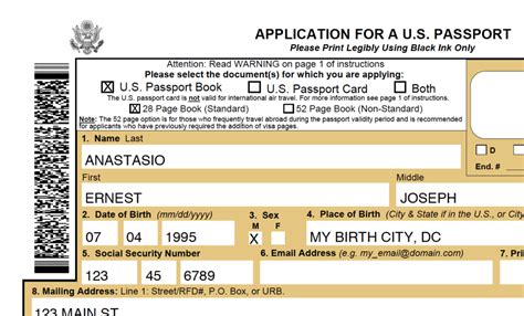 U.S. Passport Application Acceptance .